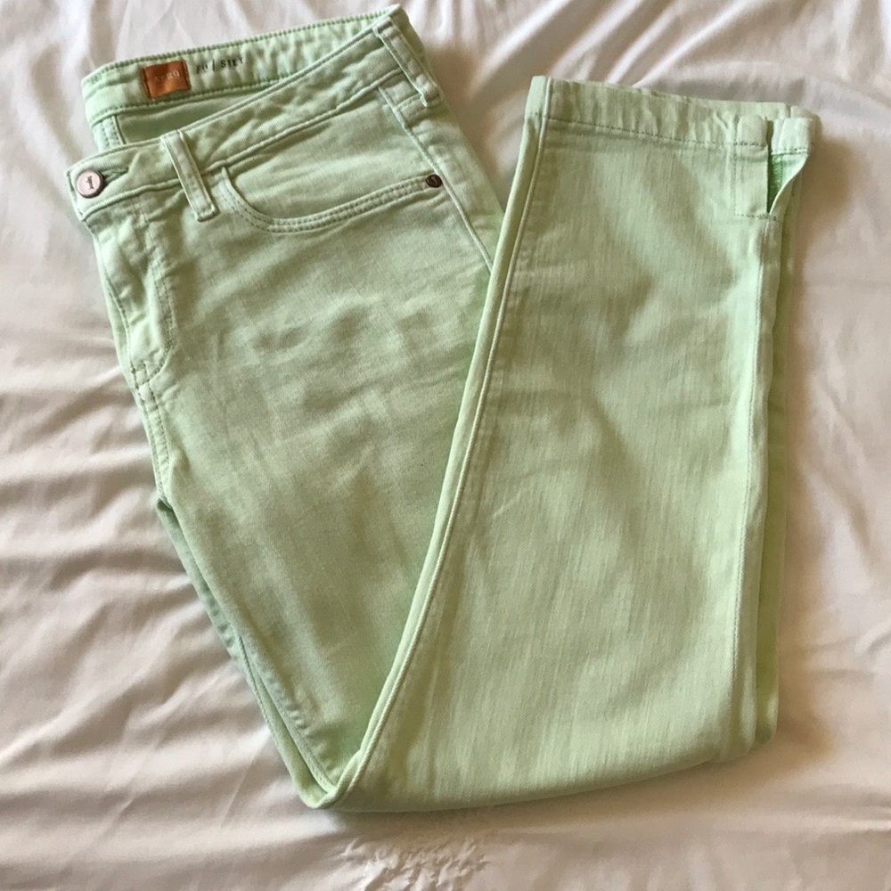 Anthropologie Pale Green Jeans